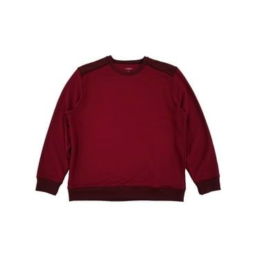 Van Heusen Mens Port Red Flex Fleece Classic-Fit Crewneck Pullover Sweatshirt 2X