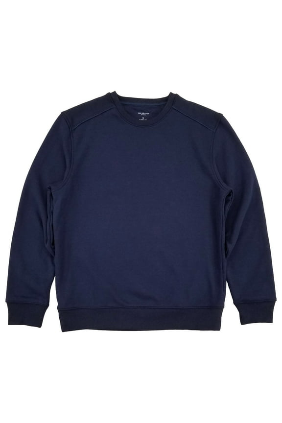 Mens Royal Navy Blue Flex Fleece Crewneck Pullover Sweatshirt Small