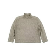Van Heusen Mens Silver Birch Flex Fleece Button Mock Pullover Sweatshirt XXL