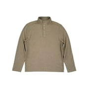 Van Heusen Mens Tau Brindle Never Tuck Long Sleeve Button Mock Pullover Medium