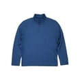 thumbnail image 1 of Van Heusen Mens True Navy Blue Never Tuck Quarter-Zip Pullover Sweatshirt XXL, 1 of 2