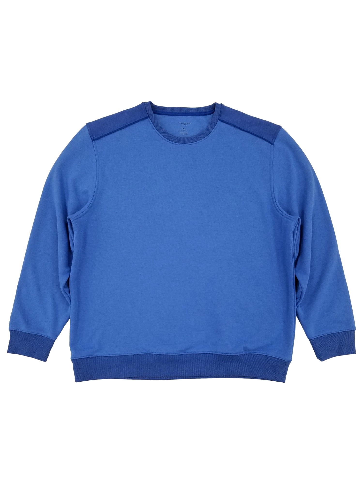 Van Heusen Mens Ultramarine Blue Flex Fleece Crew Neck Pullover