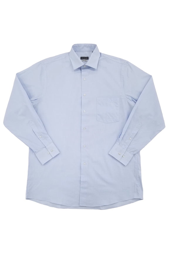 Mens Watermill Blue Regular Fit Long Sleeve Button-Up Shirt XL