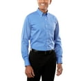 thumbnail image 1 of Van Heusen mens Regular Fit Twill Solid Button Down Collar Dress Shirt, Cobalt, Small US, 1 of 5