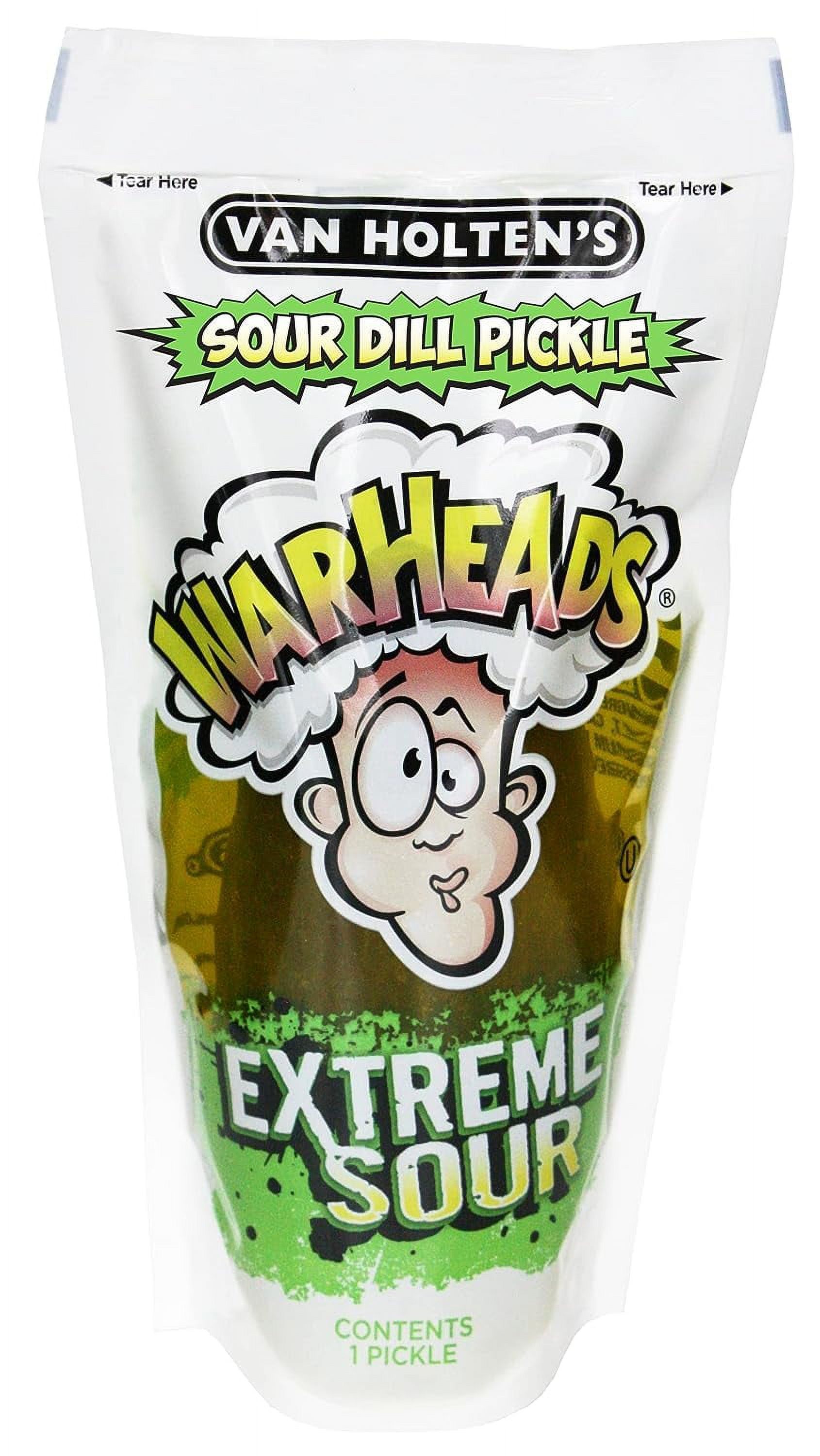 Van Holten’S Jumbo Warheads Sour Dill Extreme Sour PickleInAPouch