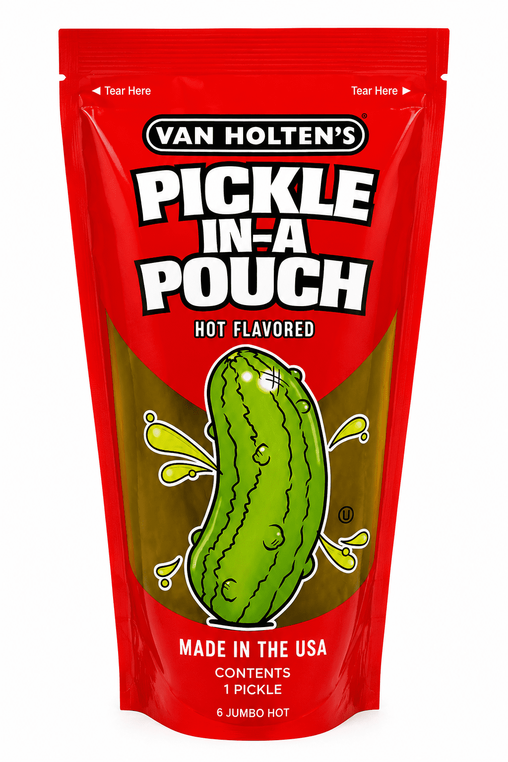 Van Holten's, Jumbo Hot and Spicy Pickle-In-A-Pouch, 1 Pickle - Walmart.com