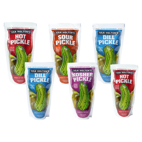 Van Holten's Pickles - Variety Pickle-In-A-Pouch Sampler - 6 Pack