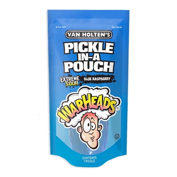 Van Holten's Warhead Extreme Sour Jumbo Pickle, Blue Raspberry, 1 Pack