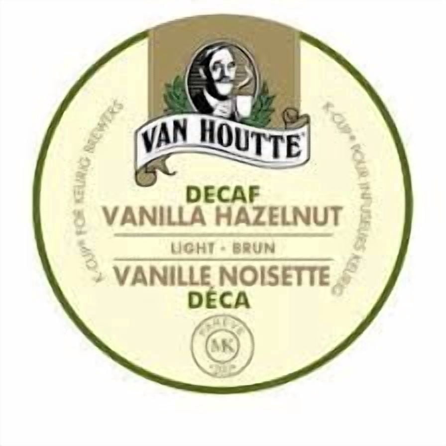 Van Houtte Decaffeinated Vanilla Hazelnut Coffee Pods Keurig K-Cup Medium Roast 96 Count