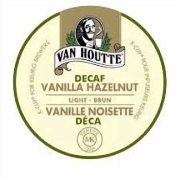 Van Houtte Decaffeinated Vanilla Hazelnut Coffee Pods Keurig K-Cup Medium Roast 96 Count