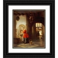 thumbnail image 1 of Van Hove, Hubertus 20x23 Black Ornate Wood Framed with Double Matting Museum Art Print Titled - A Maid In a Hallway, 1 of 4