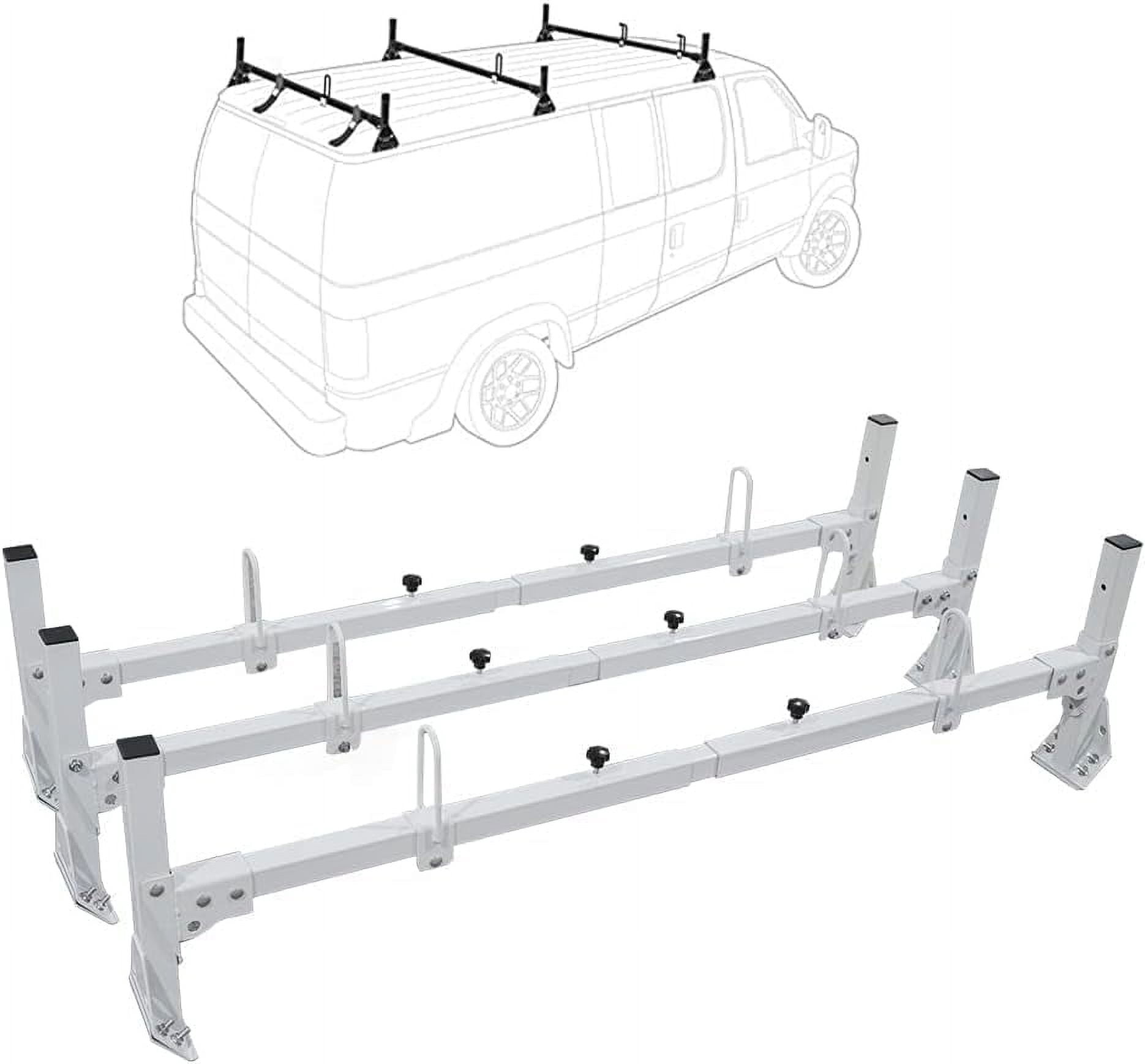 Van Ladder Racks, Van Roof Rack Steel 3 Bars fit for Ford Econoline ...