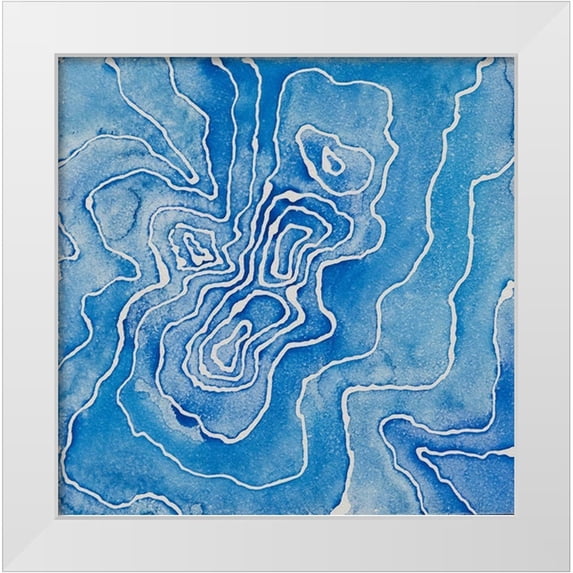 Van, Laura 15x15 White Modern Wood Framed Museum Art Print Titled - Ice Flow