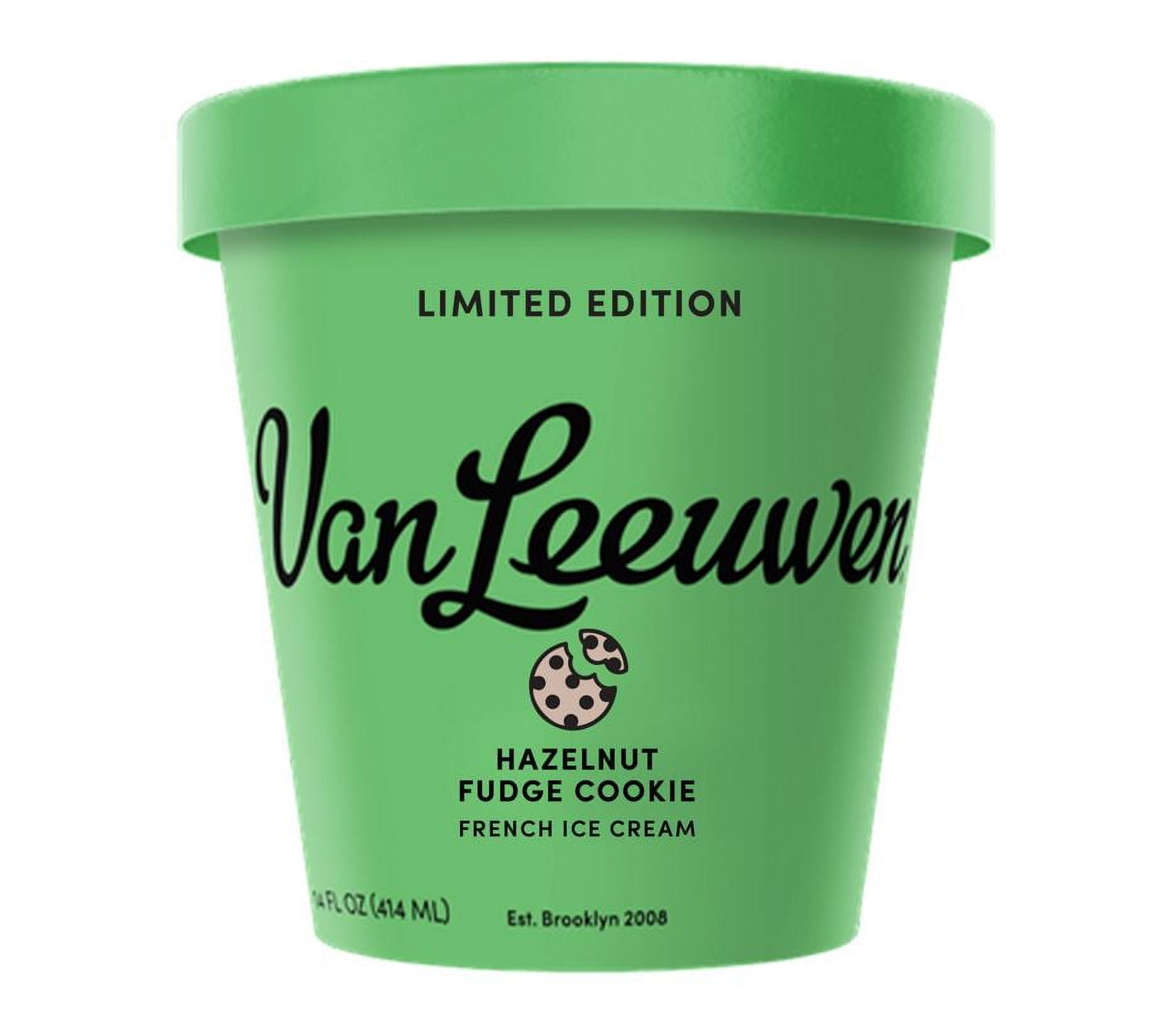 Van Leeuwen Hazelnut Fudge Cookie Flavored French Ice Cream, 2/3 cup