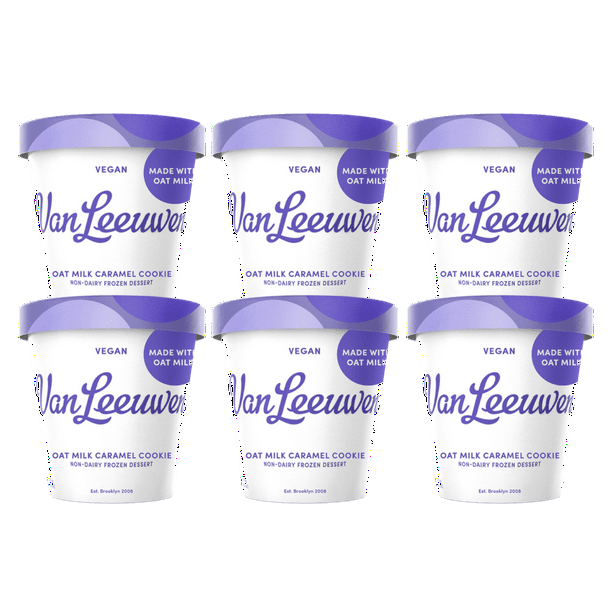 Van Leeuwen Oat Milk Caramel Cookie Ice Cream Pint (6 Count) Walmart