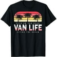 thumbnail image 1 of Van Life Clothing Retro Vintage Van Dwellers Vanlife Nomads T-Shirt men and women can wear, black, white, gifts, 1 of 4