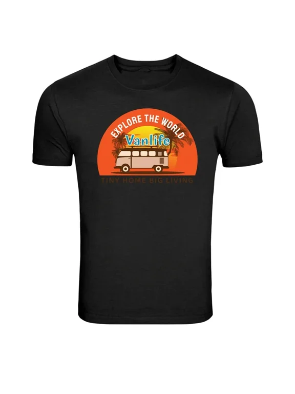 Van Life Explore The World Travel Graphic Design T-Shirt