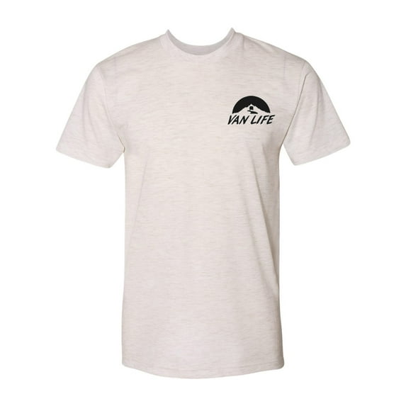 Van Life Pocket Logo Triblend Track T-Shirt - Oatmeal - Black Logo - X-Large