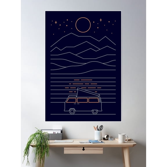 Van Life Poster Wall Art, Modern Wall Decor For Living Room Bedroom, 8x12 UNFRAMED
