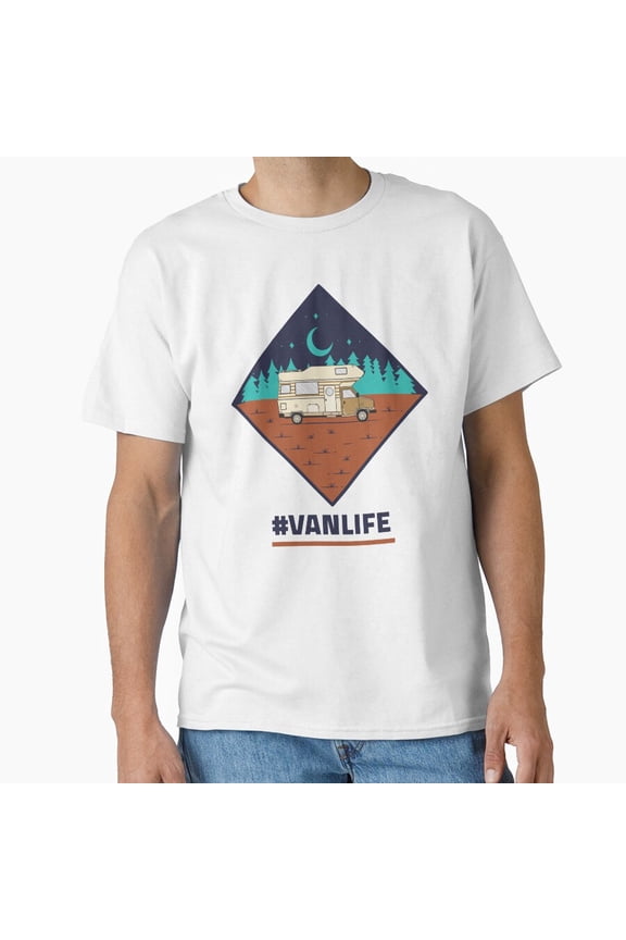 Van Life Retro Camper Travel T-Shirt V2