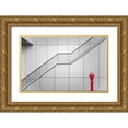 thumbnail image 1 of Van Maastricht, Henk 24x17 Gold Ornate Wood Framed with Double Matting Museum Art Print Titled - Fire Escape And Tap., 1 of 4