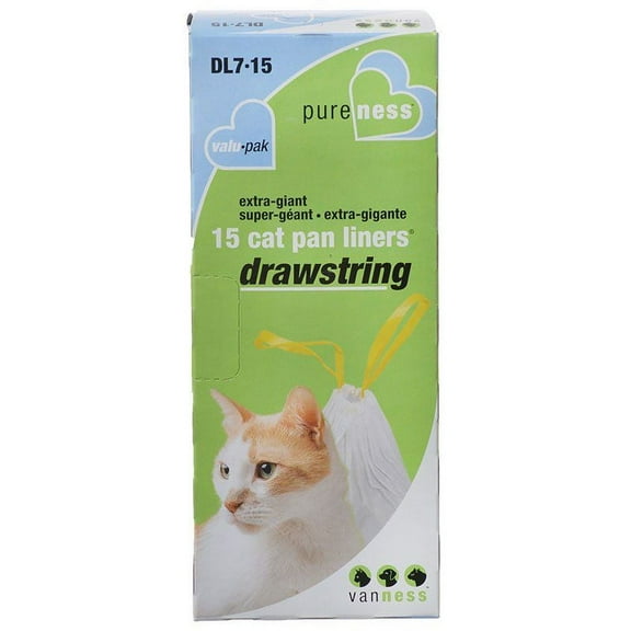 Van Ness Drawstring Cat Pan Liners [Cat, Litter Liners & Filters] X-Giant (15 Pack)
