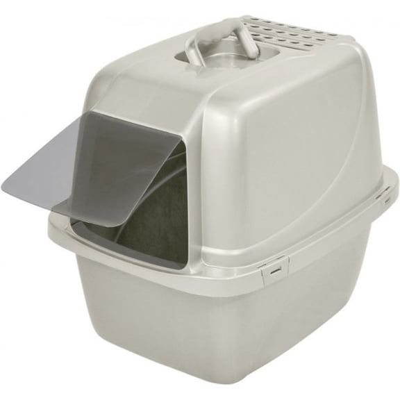 Van Ness Enclosed Cat Litter Pan with Zeolite Air Filter Large White