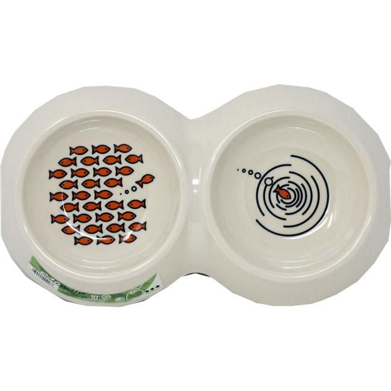 Van Ness Plastic Molding EDD16 16 oz Ecoware Double Cat Dish, Assorted