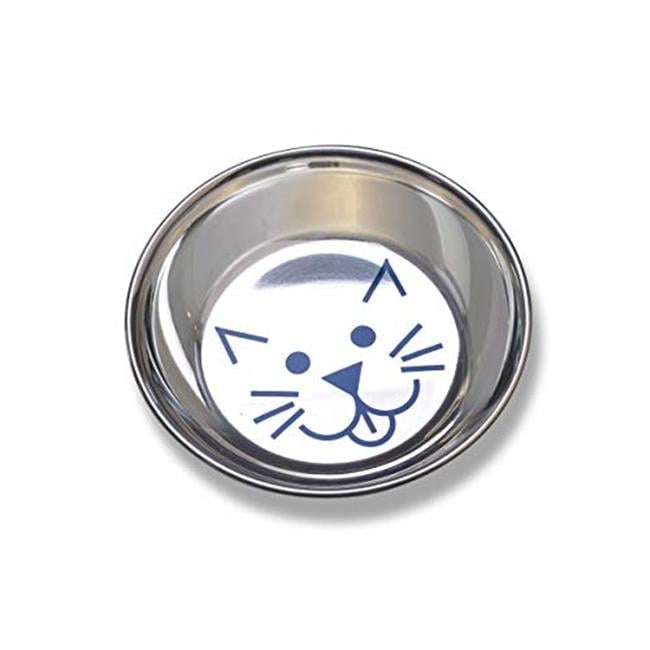 Stainless Steel Non-Skid Cat Bowl with Rubber Bottom, 8 oz