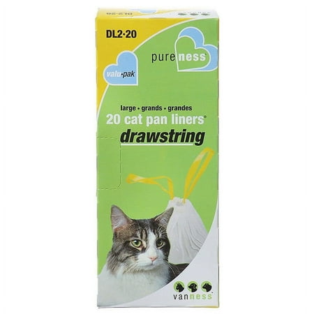 Van Ness, Cat Litter Box Liners With Drawstring, Large, 20 count