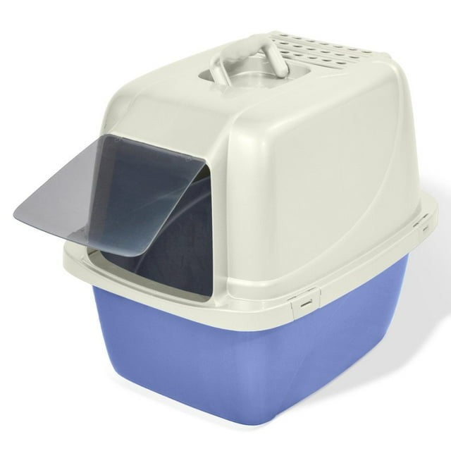 Van Ness Plastics Enclosed Cat Litter Box White, LG - Walmart.com