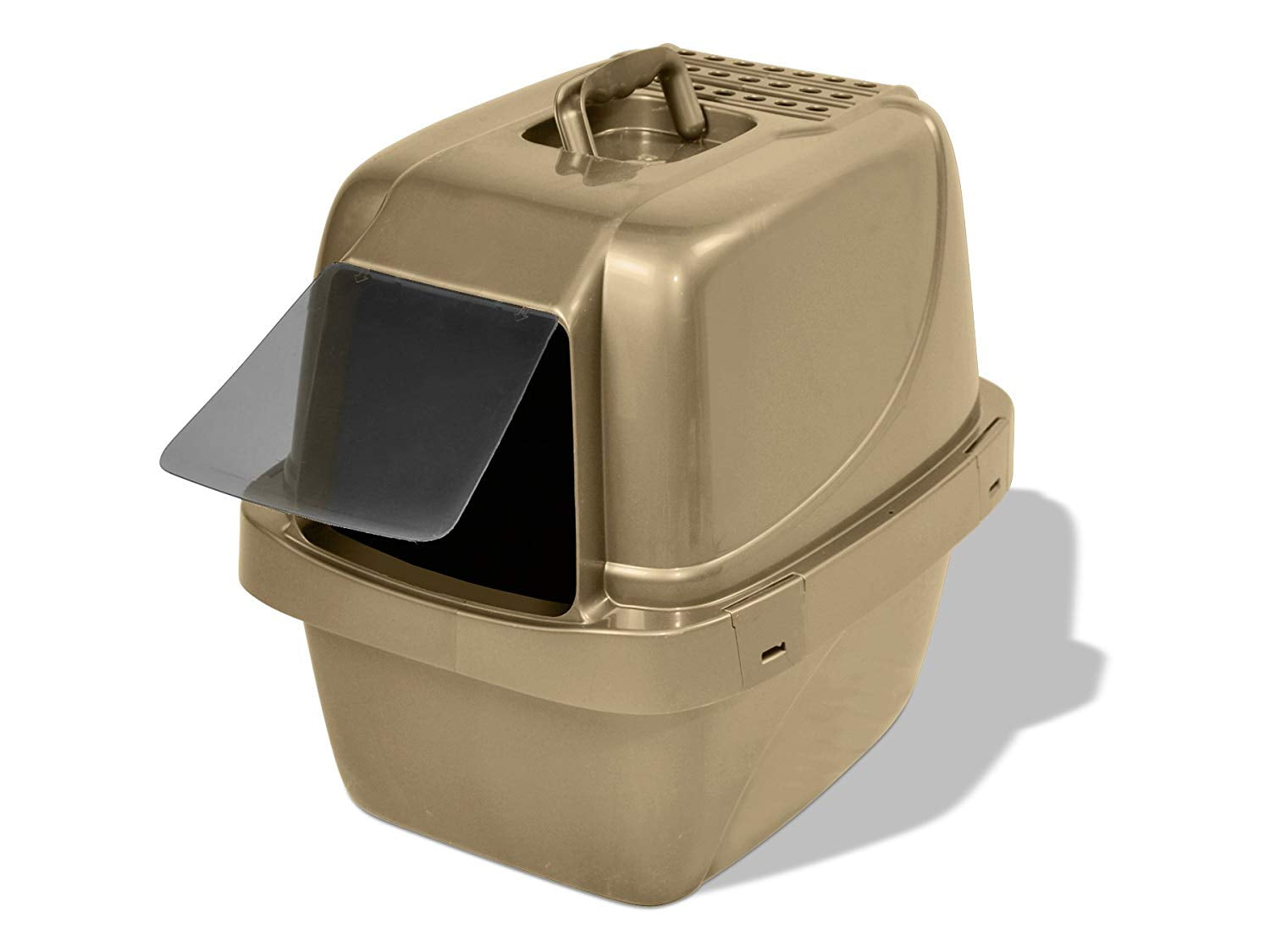 BESTHUA Enclosed Cat Litter Box Semi-Enclosed Sifting Litter Box With High  Sides Detachable Shallow Cat Toilet Prevents Urine and Litter Leakage