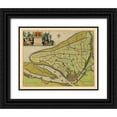 thumbnail image 1 of Van Nispen 14x12 Black Ornate Wood Framed with Double Matting Museum Art Print Titled - Dordrecht Netherlands - Van Nispen 1673, 1 of 4