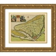 thumbnail image 1 of Van Nispen 18x15 Gold Ornate Wood Framed with Double Matting Museum Art Print Titled - Dordrecht Netherlands - Van Nispen 1673, 1 of 4