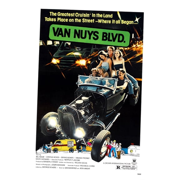 Van Nuys Blvd Movie poster Metal Print 12x16 Large Print on Metal 12x16 Square Adults AB Posters