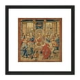 thumbnail image 1 of Van Orley Last Supper Biblical Silk Screen Photo 8X8 Inch Square Wooden Framed Wall Art Print Picture with Mount, 1 of 4