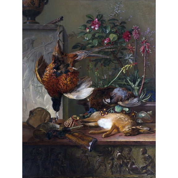 Van Os Still Life Game Greek Stele Allegory Autumn Extra Large XL Wall Art Poster Print