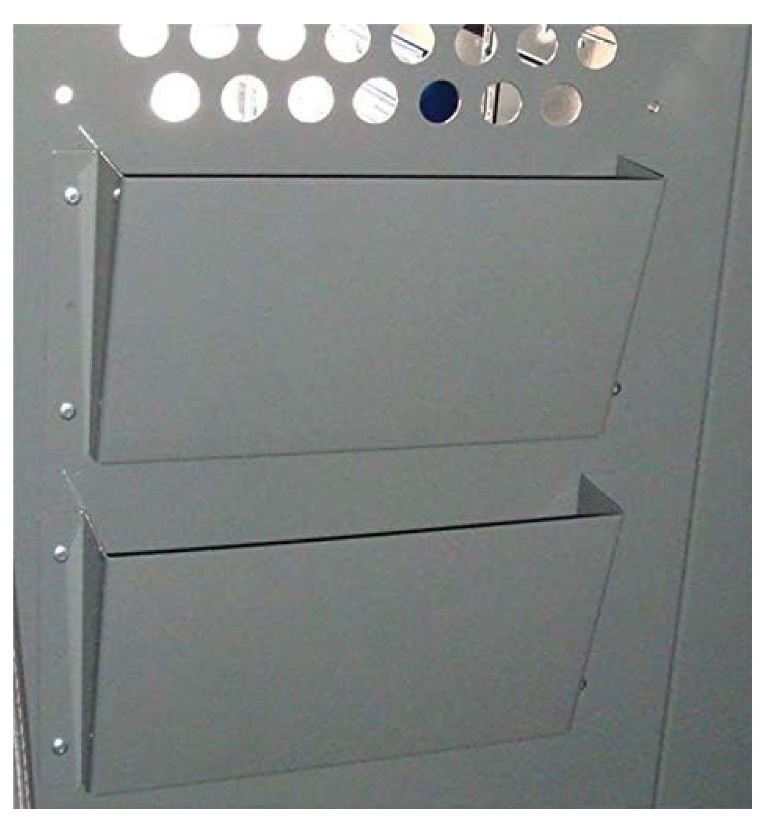 Van Partition File Holder - 2 Slot Organizer for Literature & Documents - Heavy Duty Steel - Grey Powder Coat - Safety Partition Accessory