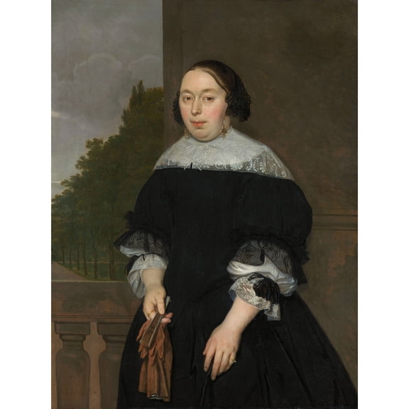 Van Ravens 1635-77 Wife Of Jan Van Nes Painting Extra Large XL Wall Art Poster Print