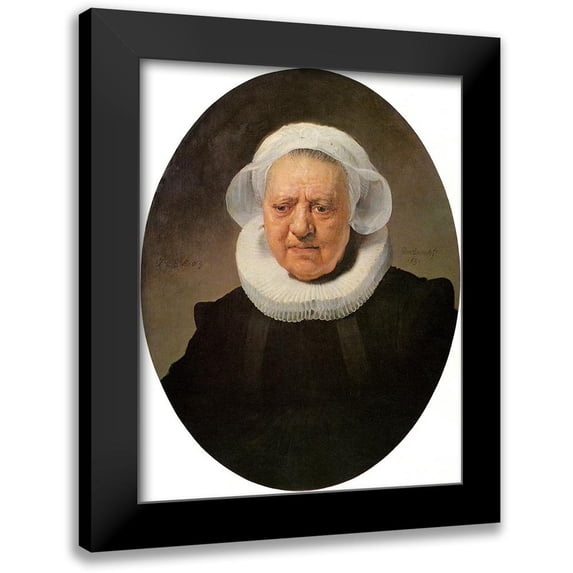Van Rijn, Rembrandt 15x18 Black Modern Framed Museum Art Print Titled - Portrait Of An 83 Year Old Woman