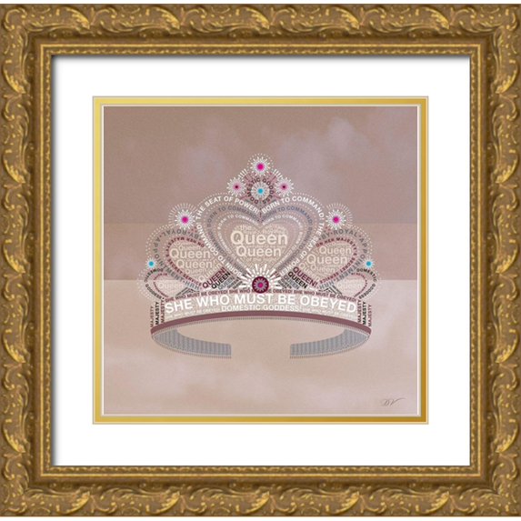 Van Roey, Dominique 12x12 Gold Ornate Wood Framed with Double Matting Museum Art Print Titled - PRETTY TIARA
