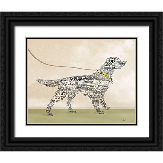 Van Roey, Dominique 18x15 Black Ornate Wood Framed with Double Matting Museum Art Print Titled - SETTER PORTRAIT