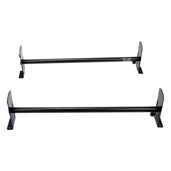 Van Roof Ladder Rack 2 Bars Alloy Steel 500 LBS Capacity Adjustable 35.8"-52.4" Compatible Chevrolet Express GMC Savana Drilling Mount