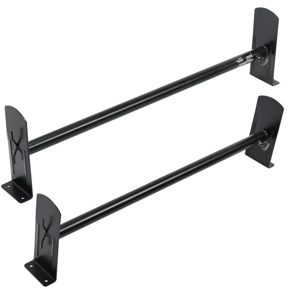 Van Roof Ladder Rack 2 Bars Alloy Steel 500 LBS Capacity Adjustable Length 35.8 to 52.4 Inches Compatible with Chevrolet Express GMC Savana Drilling Mount