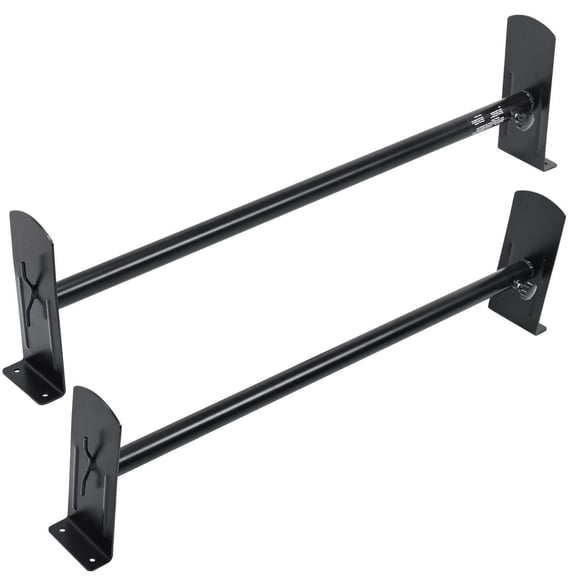 Van Roof Ladder Rack 2 Bars Alloy Steel Adjustable Length 35.8 to 52.4 Inches 500 LBS Capacity Compatible with Chevrolet Express GMC Savana Drilling Mount