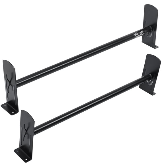Van Roof Ladder Rack, 2 Bars Alloy Steel Roof Racks, 500 LBS Capacity Roof Rack, Adjustable Length 35.8"-52.4", Van Ladder Rack Compatible with Chevrolet Express, GMC Savana, etc, Drilling Mount