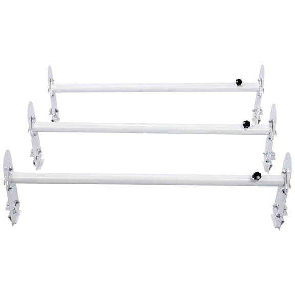 Van Roof Ladder Rack, 3 Bars Alloy Steel Roof Racks, 750 LBS Capacity Rain-Gutter Roof Rack, Adjustable Length 40.2" to 74.8", Van Ladder Rack Compatible with Chevrolet Express, GMC Savana, etc