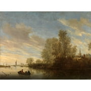 Van Ruysdael Riverview Near Deventer Painting Extra Large XL Wall Art Poster Print