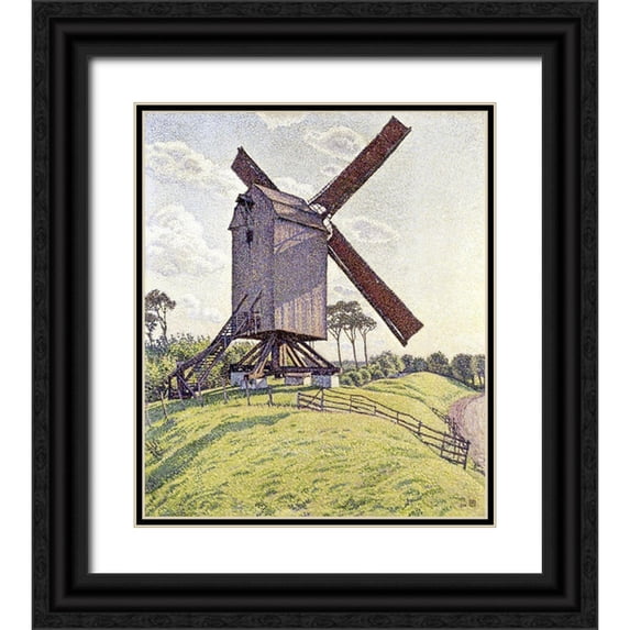 Van Rysselberghe, Theo 15x17 Black Ornate Wood Framed with Double Matting Museum Art Print Titled - Le Moulin de Kalf