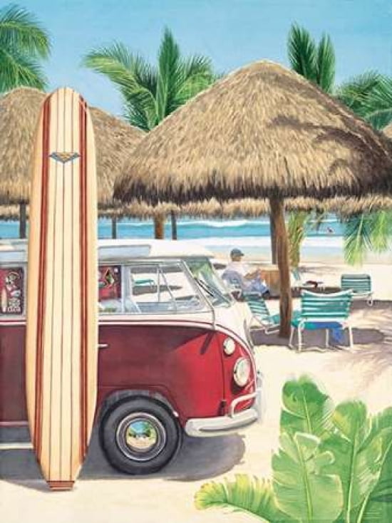 Van-Surf and Sand Canvas Art - Evelyn Jenkins Drew (18 x 24)